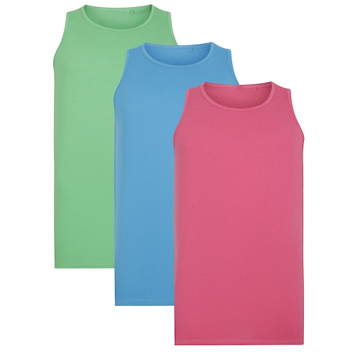 Bigdude 3 Pack Summer Vests Multi